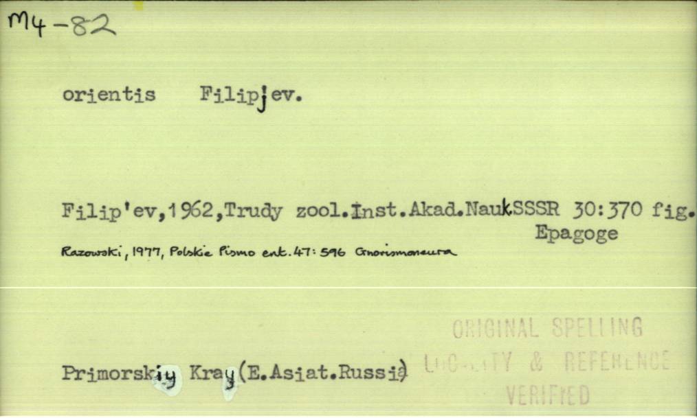 front of card